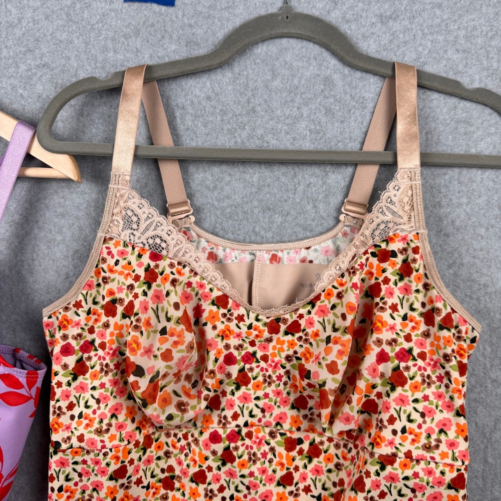 Ruby Ribbon Camisole LOT x 2 Womens Size 42 Floral Lace Trim Shaping Stretch - Picture 7 of 12